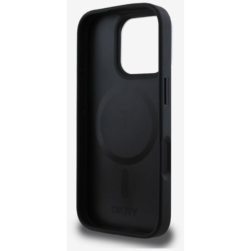 Dkny PU Leather Checkered Pattern Magsafe iPhone 16 Pro Black Ovitek za telefon Vijolična Slike