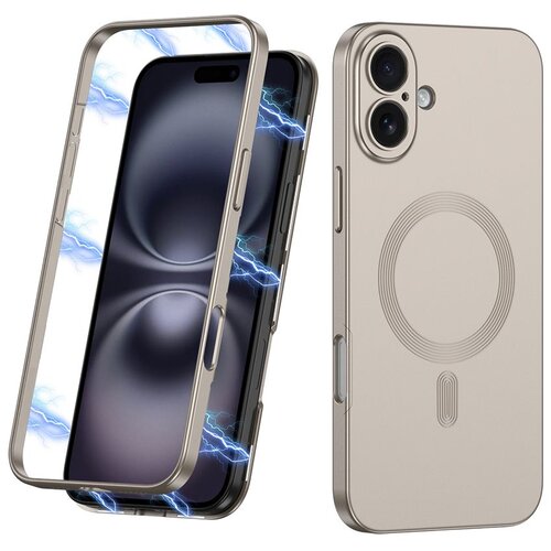 Maska 360 COLOR MagSafe za iPhone 16/ titanijum Slike