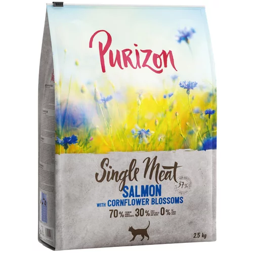 Purizon Single Meat losos s cvetovi plavice - 2,5 kg