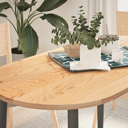 vidaXL Mizna plo&scaron;ča 120x60x2 cm trdna hrastovina ovalna Cene