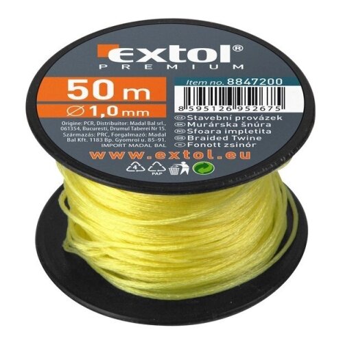  ZIDARSKI KANAP 50M, ŽUTI 1,7MM , EP Slike