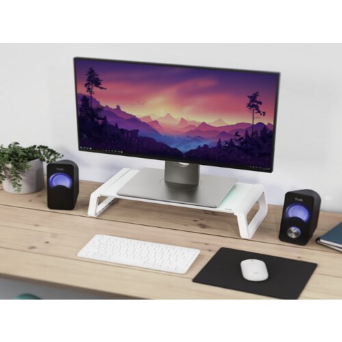  Postolje za monitore TRUST MONTA GLASS/bela Cene