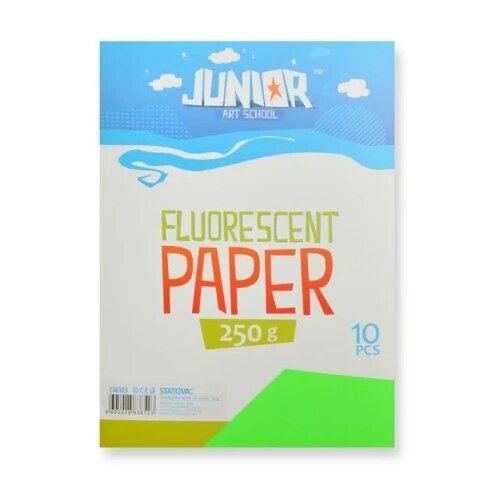 Junior jolly fluo paper papir fluo a4 250g 10k - odaberite nijansu fluo zelena ( 136123 ) Slike