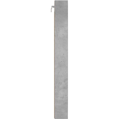  Vitrina siva boja betona 100x8,5x75 cm konstruirano drvo Slike