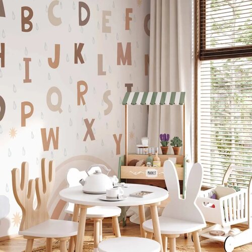  Foto tapeta - Letters in Soft Colours 392x280 Samoljepljiva Slike