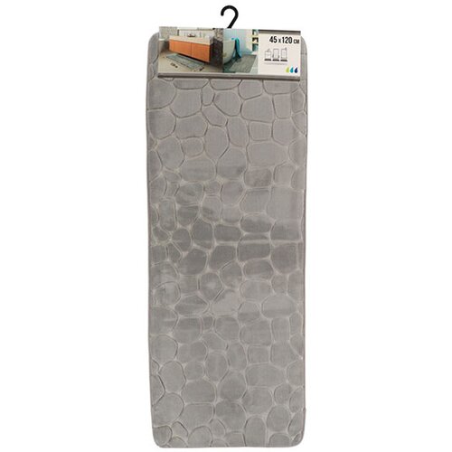 Tendance podloga za kupaonu pebble, 45x120cm, memorijska pjena, siva Slike