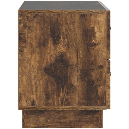  Noćni ormar s ladicama Dimljeni hrast 62 x 34,5 x 44,5 cm Slike