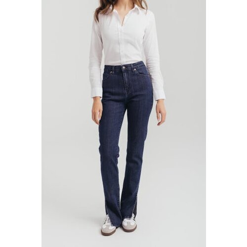 Legendww ženske slim fit farmerice sa visokim strukom i razrezom na nogavicama -model 229 256-.229-8226-00D0 Slike
