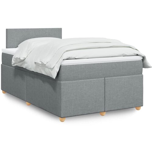  Krevet s oprugama i madrac svjetlosivi 120 x 200cm od tkanine Cene