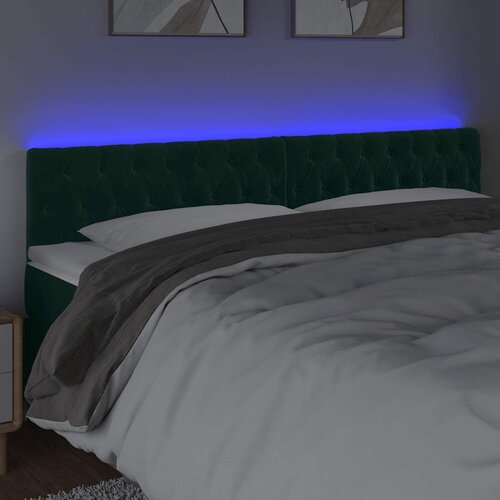  LED uzglavlje tamnozeleno 180x7x78/88 cm bar&amp;scaron;unasto Slike