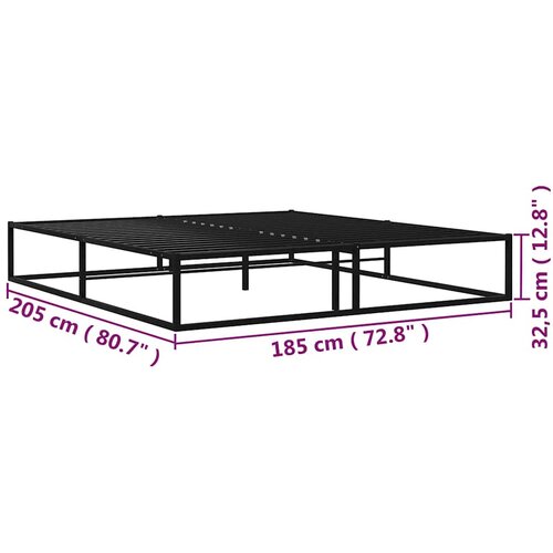  Okvir za krevet crni metalni 180 x 200 cm Slike