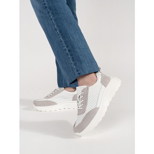 GOODIN Openwork leather sports shoes with a thick sole Cijene