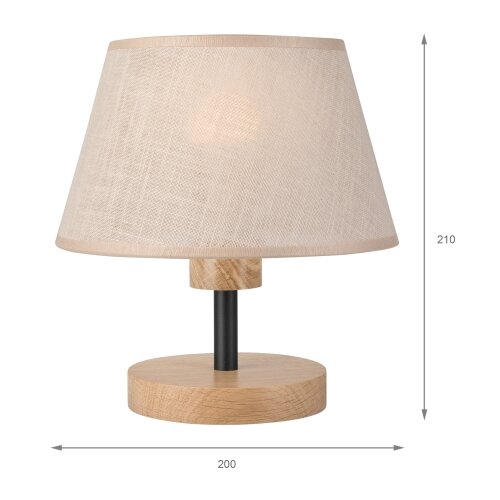  Brilagi - LED stona lampa ANTHONY 1xE14/40W/230V hrast/bež Slike