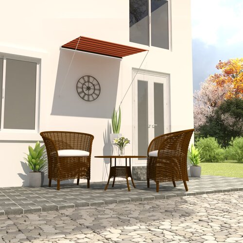 vidaXL Zložljiva tenda 200x150 cm oranžna in rjava, (20966135) Cene