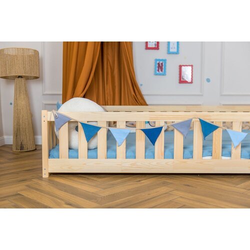  Drveni dječji krevet Levi - 200x140 cm - svijetlo drvo Slike