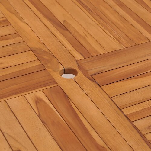  Vrtni blagovaonski stol 110 x 110 x 75 cm od masivne tikovine Slike