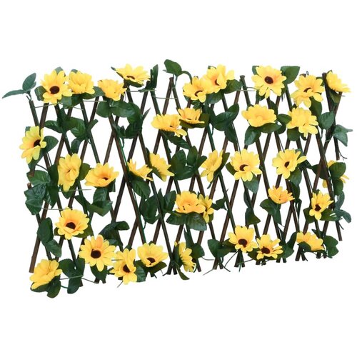 vidaXL Proširiva rešetka od umjetnog bršljana žuta 180 x 20 cm Cijene