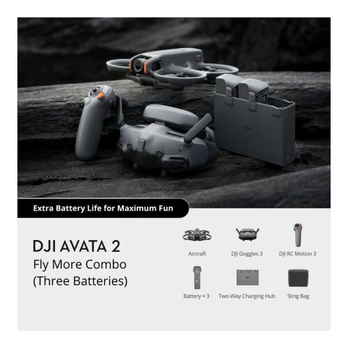 Dji Dron Avata 2 Fly More Combo (Three Batteries) Cene