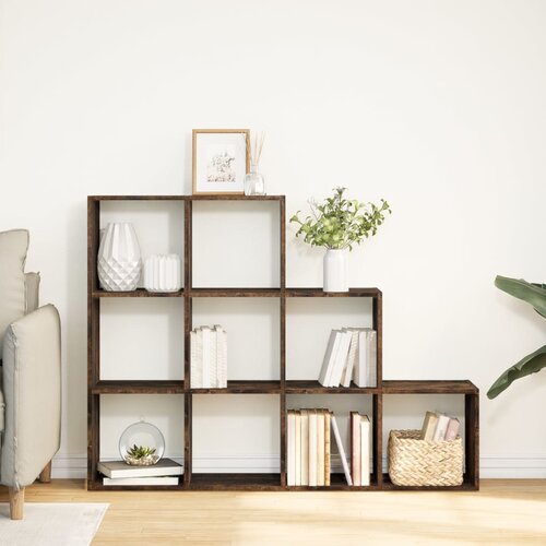  Pregrada/regal za knjige 3 razina hrast 137,5x29x103,5cm drveni Slike