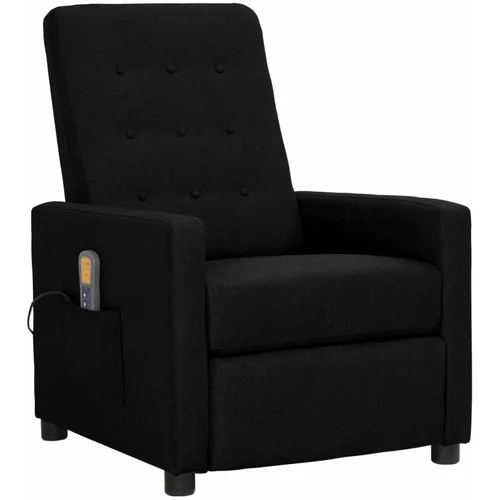 Masažna fotelja od tkanine crna