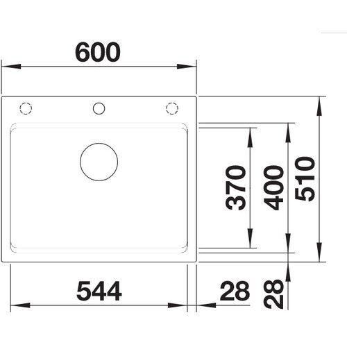 Blanco granitna sudopera crna etagon 6 600x510/220mm Slike