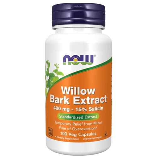 Now Foods Izvleček lubja vrbe NOW, 400 mg (100 kapsul) Slike