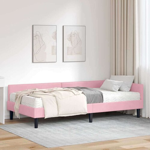  Kotni okvir postelje z matrico Drugo 2 pcs Siva Žamet, (5000123700) Cene