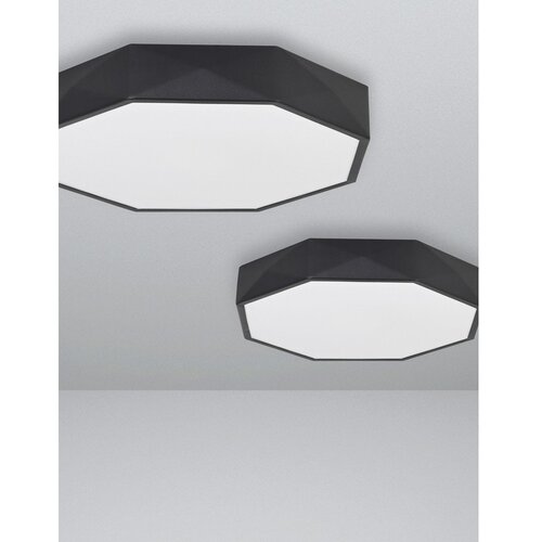 Nova Luce Mat črna aluminijasta LED stropna svetilka Eben &amp;ndash; Slike