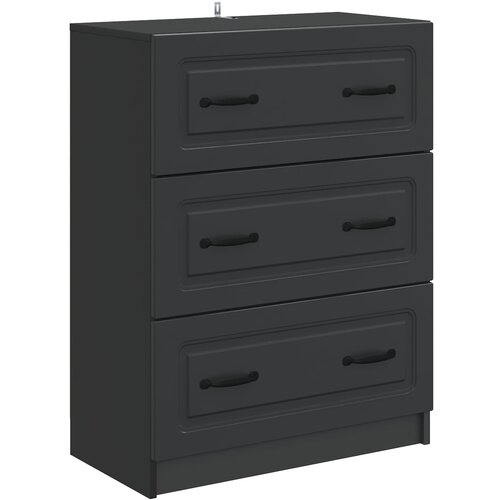  Ormar s ladicama Crna 66 x 34,5 x 87 cm Konstruirano drvo Cene