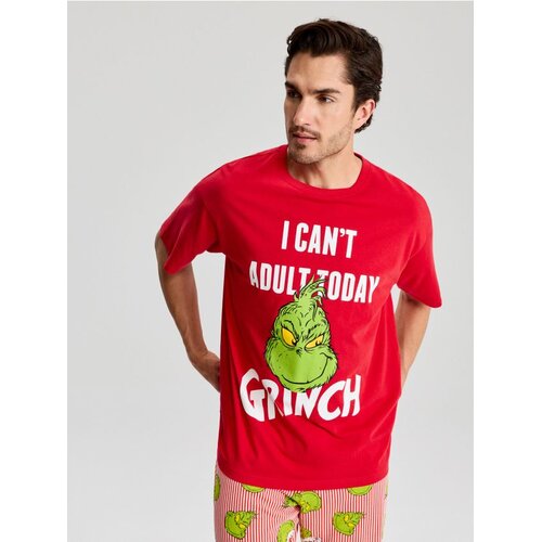 Sinsay Pamučna dvodijelna pidžama s božićnim motivom Grinch Cijene