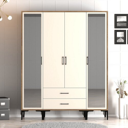 Hanah home Hanah Kućni ormar Kumsal RTR, 160x201.4x47.5 cm, krem Cene