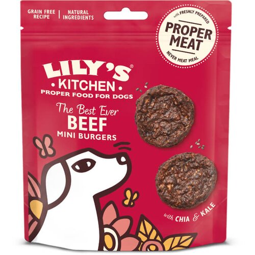 Lily's Kitchen the best ever beef mini burgers priboljški z govedino - 70 g Cene