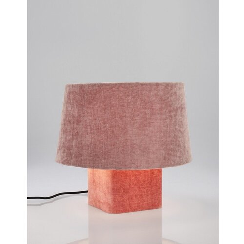 BIZZOTTO Ružičasta metalna stolna lampa s tekstilnim sjenilom (visina 35 cm) Demra &amp;ndash; Slike