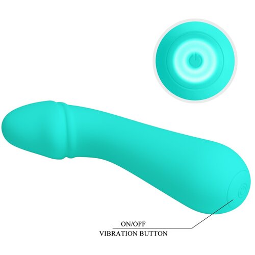 Pretty Love Cetus Super Soft Silicone G-Spot Vibrator Aqua Green Slike
