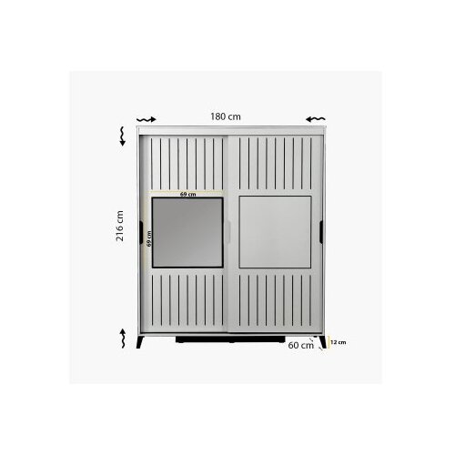 Hanah home Ormar 180x216x60​cm Bijeli Slike