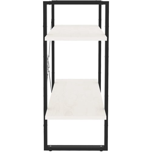  za knjige s 2 razine bijeli 80 x 30 x 70 cm od borovine Slike