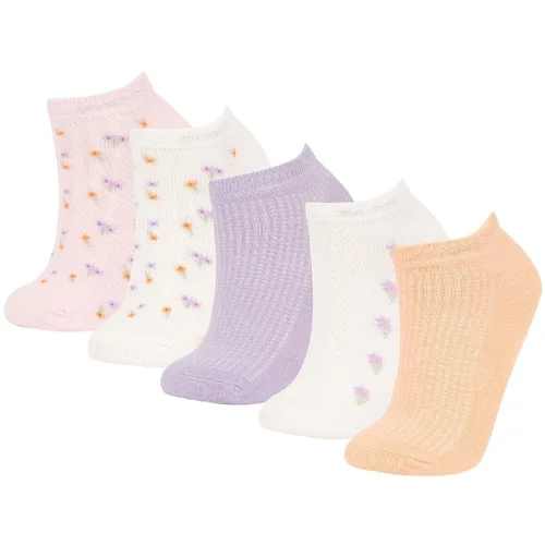 Defacto Women's 5-Piece Cotton Booties Socks