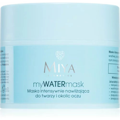 MIYA Cosmetics myWATERmask intenzivna vlažilna maska za obraz in predel okoli oči 50 ml