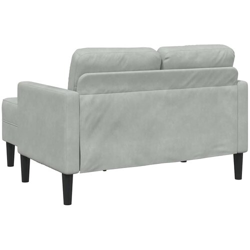 SOFA 2-sjed s ležaljkom u obliku slova L svijetlo siva 125 cm Slike