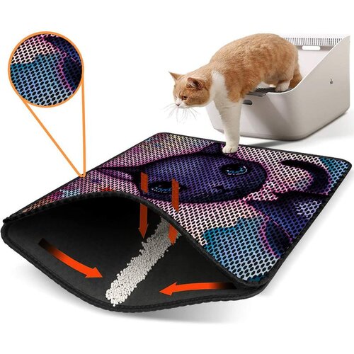 WALLXPERT Nrszn0112 multicolor cat litter mat Cene