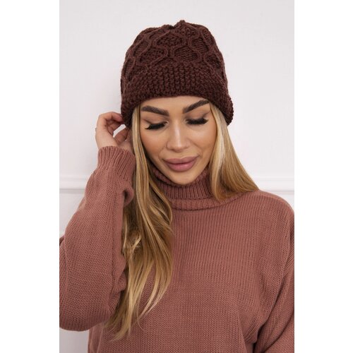 Kesi marka niezdefiniowana Cap with fleece Roma Bis K235 brown Slike