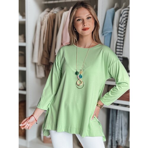 DStreet Bluzka damska one size oversize z wisiorkiem COMFILA jasnozielona Cene