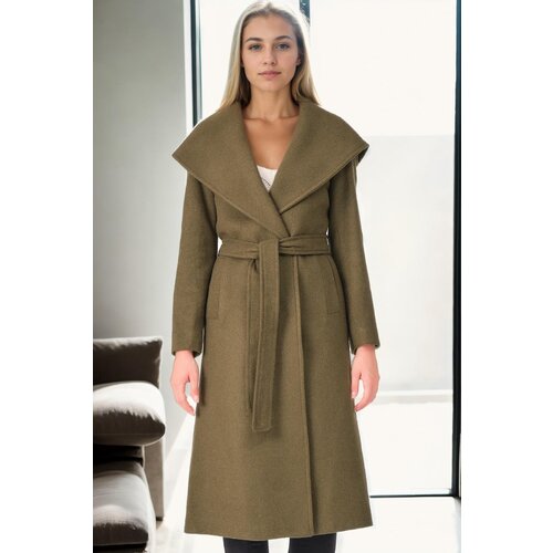 Dewberry Z6679 WOMEN&amp;#039;S COAT-KHAKI-1 Slike