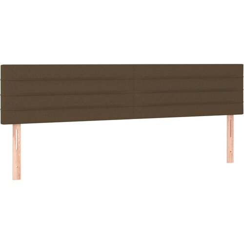 Maison Chic Posteljno vzglavje - Vzglavna omarica 2 kosa temno rjavo 80x5x78/88 cm blago, (22077054) Slike