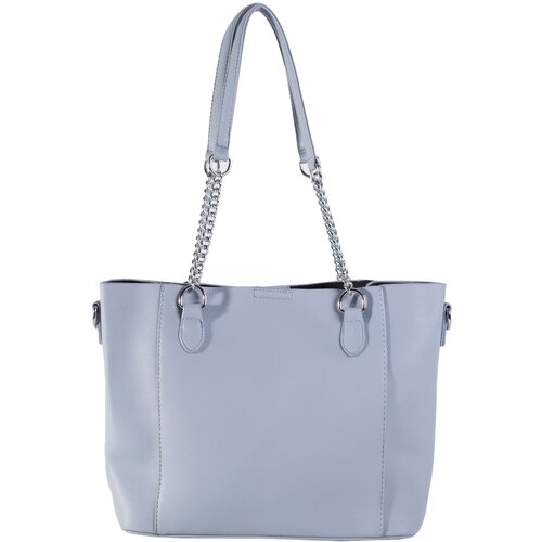 Fashion Hunters Light blue spacious shoulder bag with cosmetic case Slike