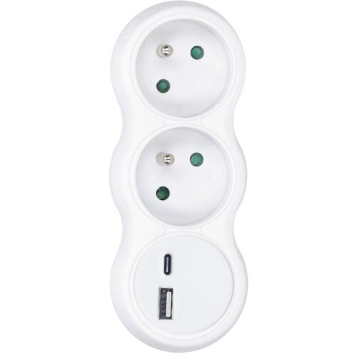 solight P100USBC - Višestruka utičnica sa USB A+C punjačem 2x10A, bela Cene