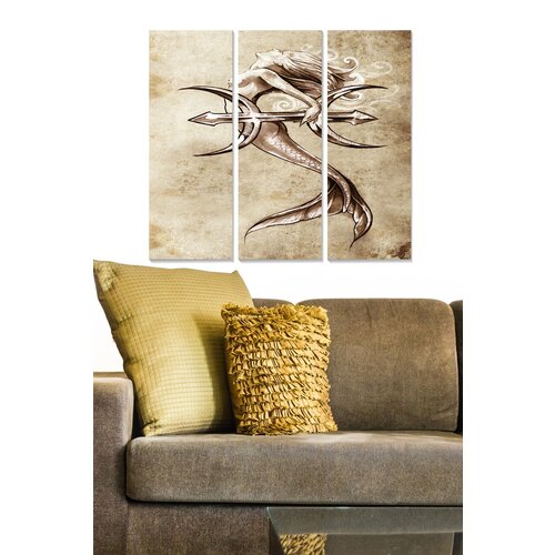 Wallity MDF100424209 multicolor decorative mdf painting (3 pieces) Slike