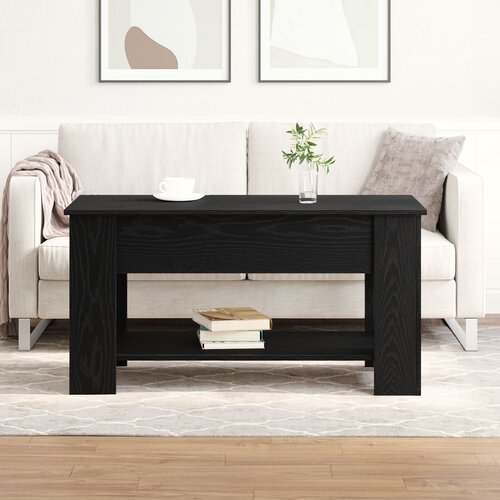 vidaXL Klubska miza Črn hrast Les 101 x 49 x 52 cm Vzdržljiva Cene