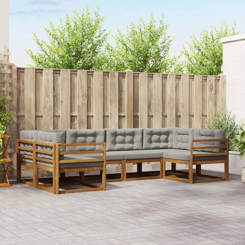 Set vanjskih sofa 6 kom. Prirodna i svijetlo siva Smeđa 325 x 166,5 x 73 cm Cijene