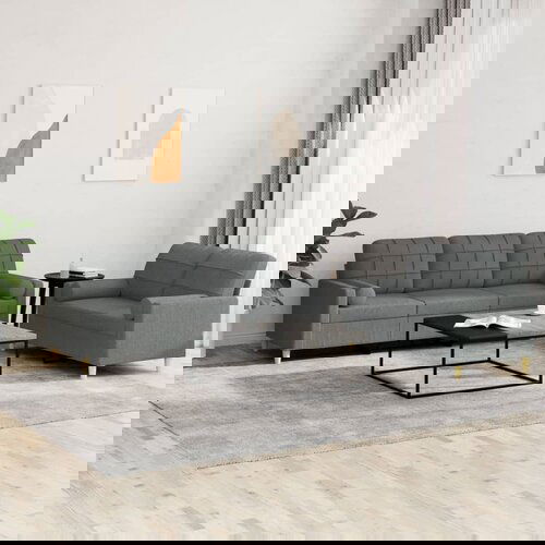 vidaXL 2-dijelni set sofa s jastucima tamnosivi od tkanine Cene